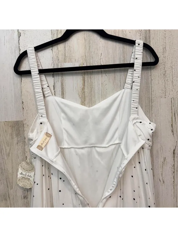 Altar’d State Women’s Large White Star Print Ruched Babydoll Dress - Image 11