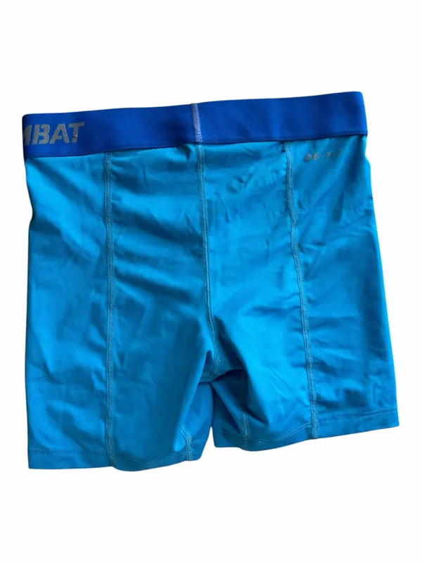 Nike Pro Combat Dri-FIT Women M Blue Compression Training Shorts Activewear - Image 3