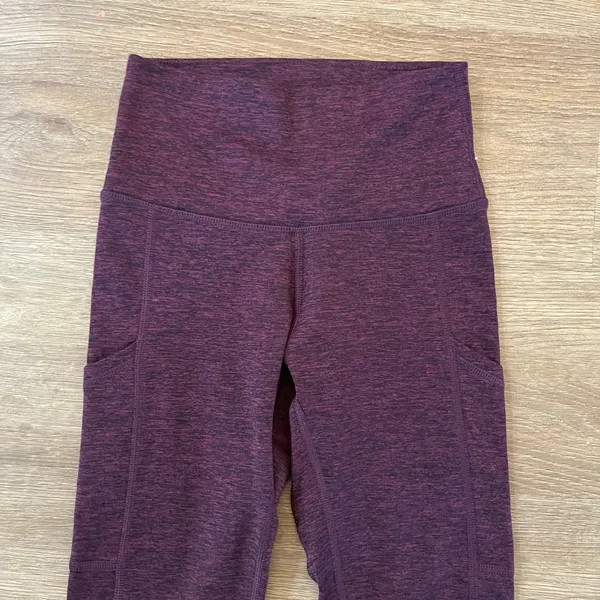 Aerie High Rise Burgundy Maroon Pocket Leggings Tights - Image 2