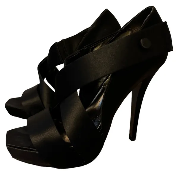Steve Madden Black‎ Satin Bradlly Heels - Image 2