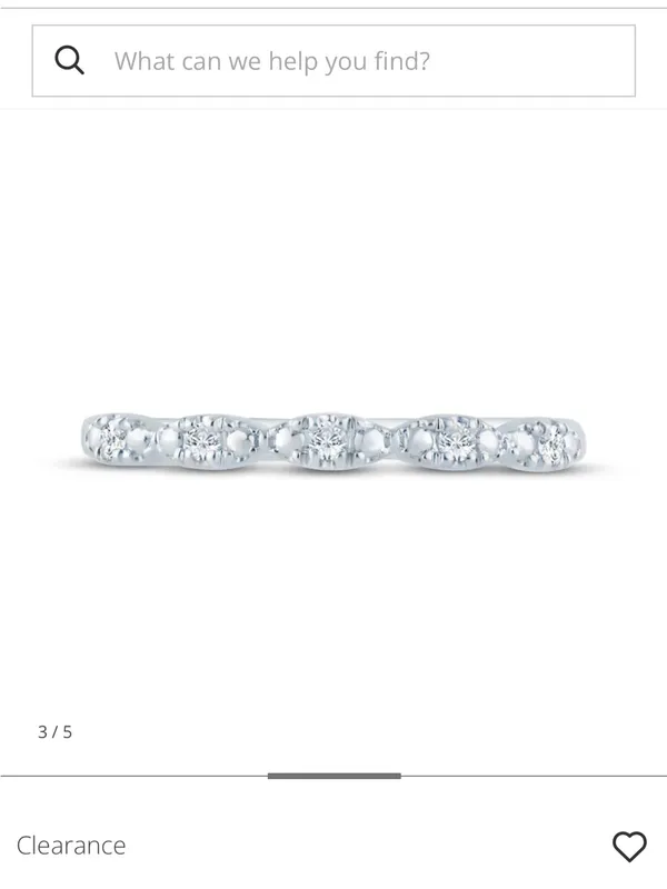 Kay Jewelers Silver Diamond Accent Stackable Ring - Image 3