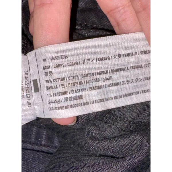 Abercrombie & Fitch Curve Love Dad High Rise Black Straight Jeans Womens Sz 28 6 - Image 4