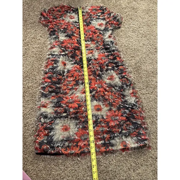 Worth New York Womens Floral Textured Sheath Midi Dress Black Multi Color Size 6 - Image 10