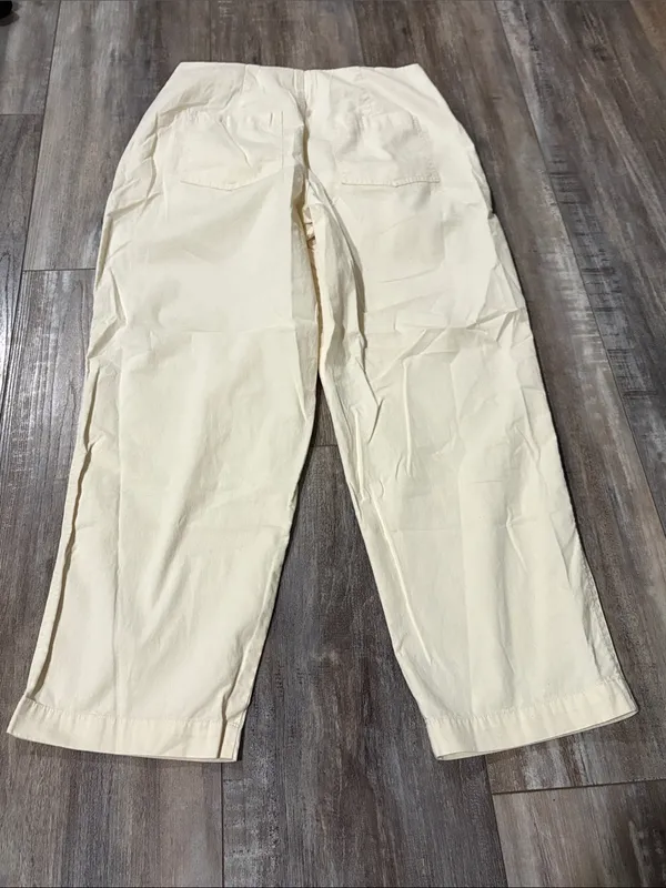 Abercrombie & Fitch Pleated Cream Trousers 27 - Image 6