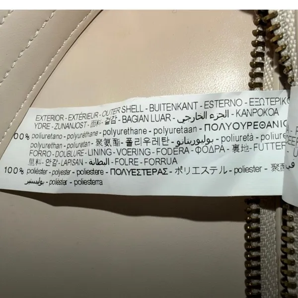 Zara Cream Asymmetric Crossbody Bag Sculptural Minimalist Half Moon Purse EUC - Image 3