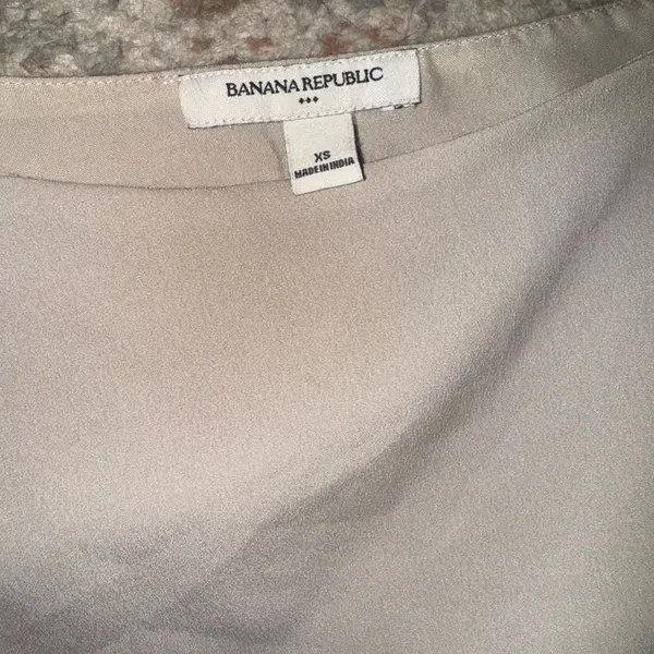 🌼Banana Republic Tan Wrap Blouse Asymmetrical Work - Image 8