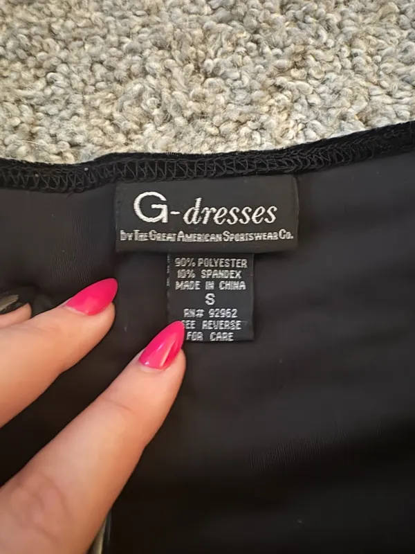 G Dresses Velvet Top Black - Image 3