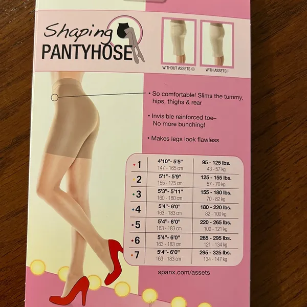 ASSETS Spanx by Sara Blakely Shaping Pantyhose in Nude Size 1 - Image 3