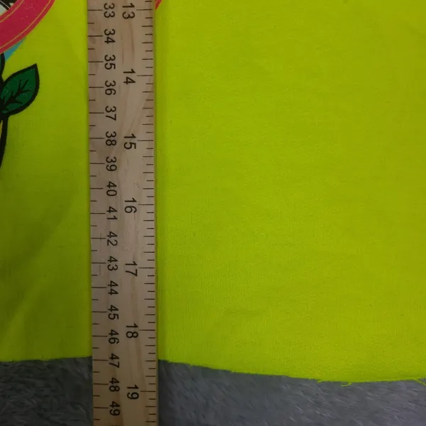 Doja Cat Cropped Graphic Pullover Sweatshirt Highlighter‎ Yellow Women Sz M NWOT - Image 5