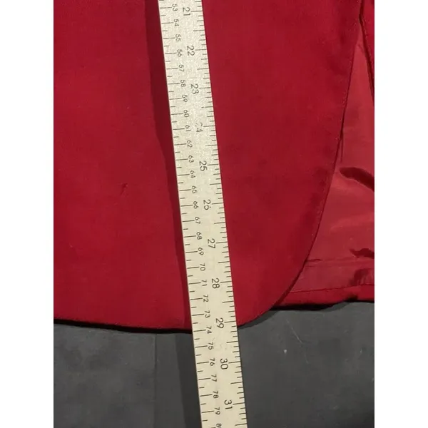 Sellecca red blazer 14 wool blend‎ vintage professional holidays tartan - Image 7