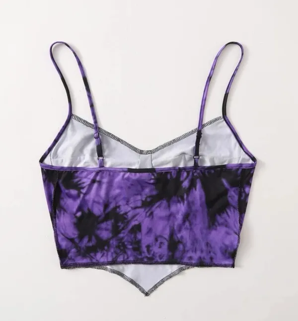 Purple Tie Dye Crop Top - Image 2