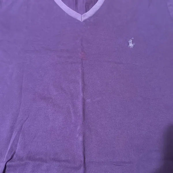 Vintage Ralph Lauren Sport Lavendar Purple 100% Cotton‎ T-Shirt Size Medium with - Image 4