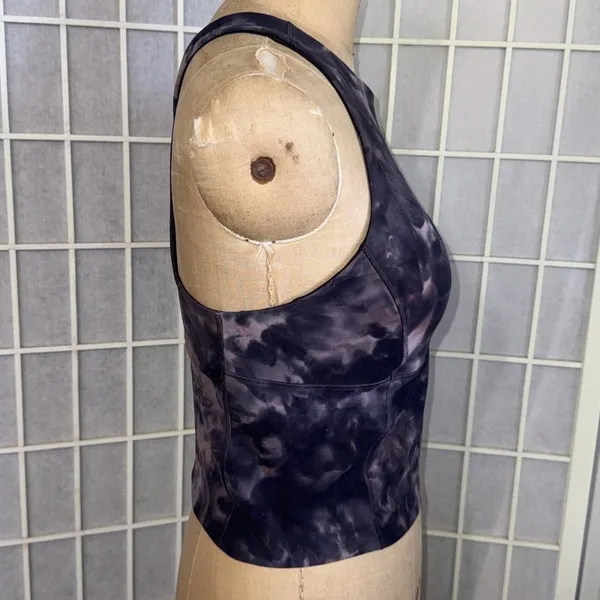 Lululemon Athletic Gym Key Balance Tank Diamond Dye Grey Pink Bra Crop Top Sz 8 - Image 10