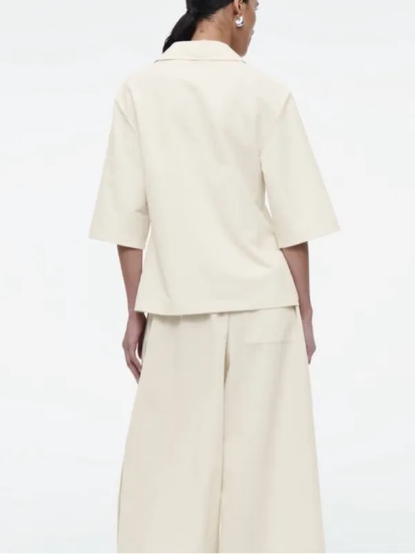 NEW COS minimal cotton polo shirt Medium - Image 5
