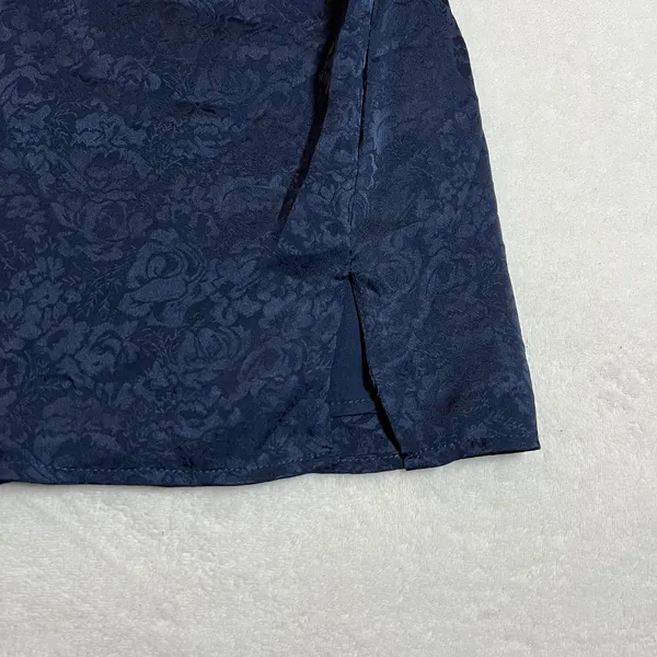 NEW Lulus Simply a Stunner Navy Jacquard Cowl Backless Mini Dress Size S Party - Image 10