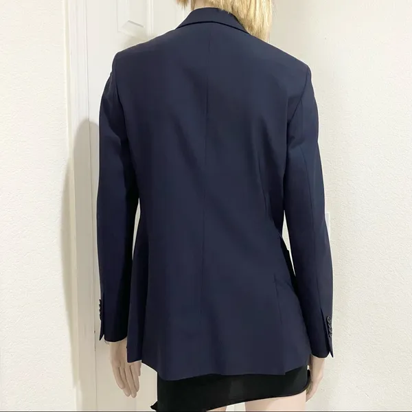 Brooks Brothers Navy Wool Blend 3- Button Women’s Blazer Size 6 - Image 3