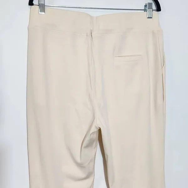 Cream Pull-on Stretchy Yoga Pants Size 2XL Cream Yoga Pants - Image 5