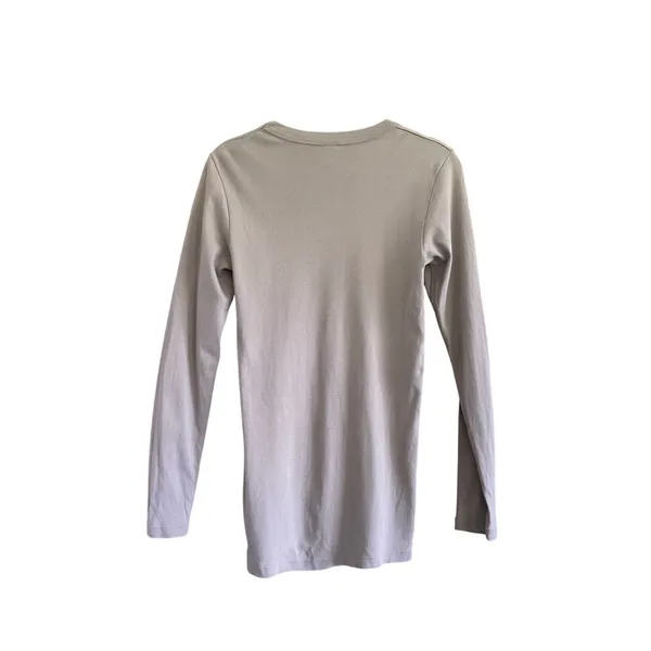Petit Bateau Crewneck Light Tan Long Sleeve Tee Size XS - Image 7
