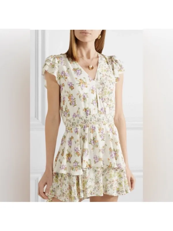 Alice‎ + Olivia Mariska Floral Romper Dress - Image 3