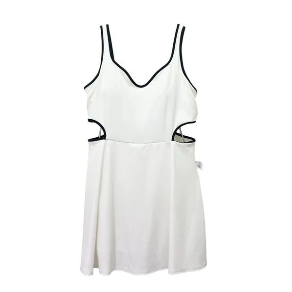 NWT Old Navy PowerSoft Athletic Dress L White Cutout Shelf Bra Active Tennis - Image 2