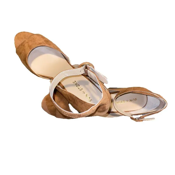 Sun + Stone Womens Reeta Faux Leather Peep Toe Platform Sandals Shoes Sz 11 - Image 9
