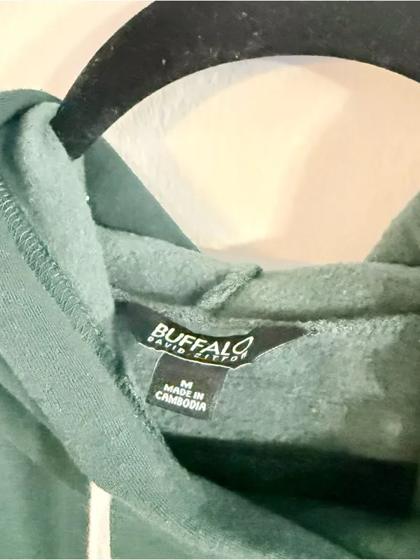 Buffalo David Button • Dark Green Pullover Hoodie - Image 3
