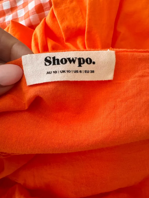Showpo Orange Puff Sleeve Mini Dress Babydoll Tennessee Game Day 6 - Image 7