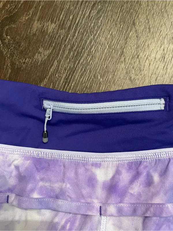 Lululemon Run: Speed Short 2-way Stretch Purple Tie-Dye Women’s Athletic Size 10 - Image 6