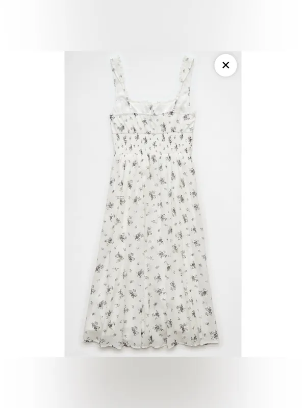 NWT AE Corset Floral Midi Dress White Medium American Eagle Maxi Sleeveless - Image 12