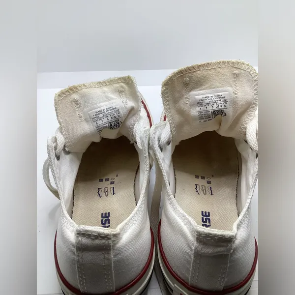 Converse All Star retro low tops white Size 7 W. Size 5 men - Image 7