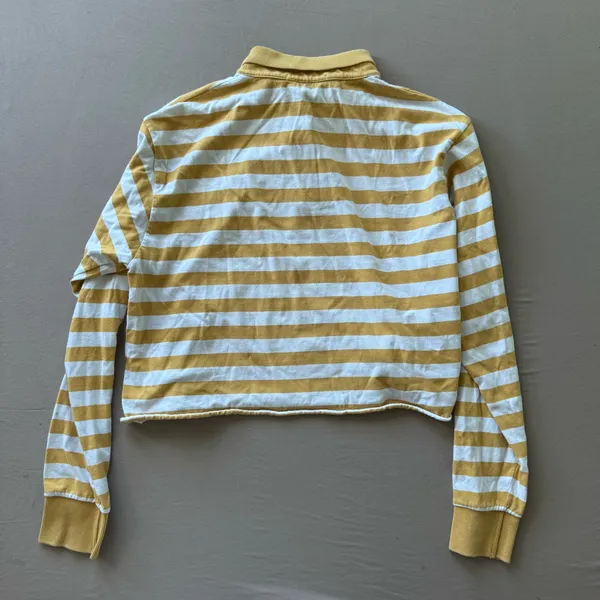 Brandy Melville Jonny Striped Long Sleeve Rugby Polo Shirt - Image 3
