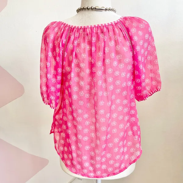 Abercrombie & Fitch Pink Sheer Logo‎ Top Y2K Vintage 2000s XS - Image 3