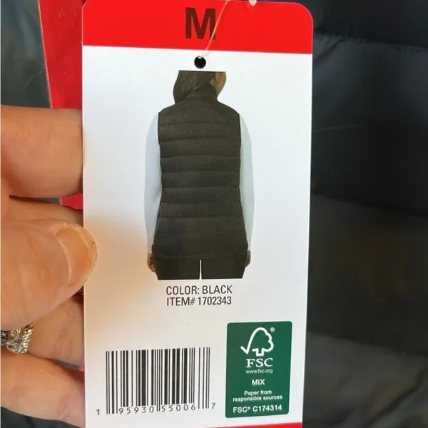 32 Degrees Heat Black Puffer Vest Ski Jacket Full Zip Womens Medium Sleeveless - Image 9