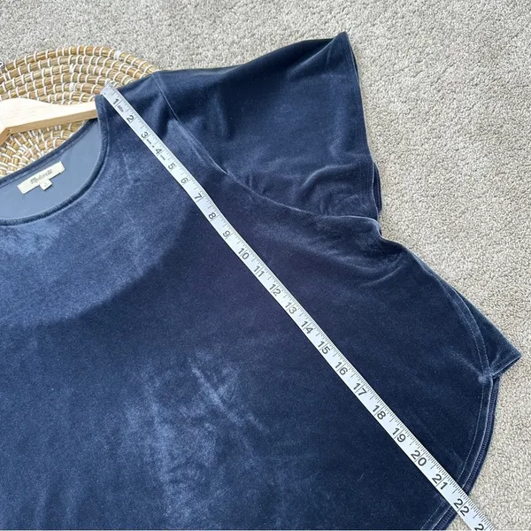 Madewell Velvet Butterfly Top Shortsleeve Fairy Whimsigoth Grunge in Deep Navy M - Image 14