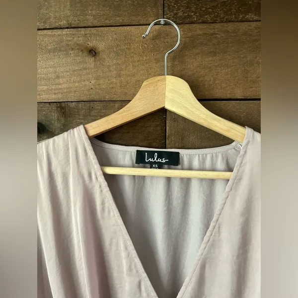 NWT Lulus Blush Kimono Sleeve Wrap Romper – Size XS - Image 8