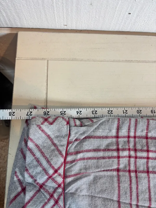 Laura Scott pajama set M gray with red stripes  - Image 3