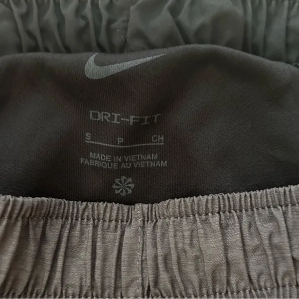 Nike Gray Dri-FIT Running Shorts with Black Trim - Image 4