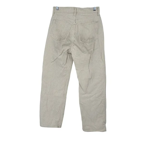 Abercrombie & Fitch 90s Relaxed Jean High Rise Striped Tan White 27 4S - Image 2