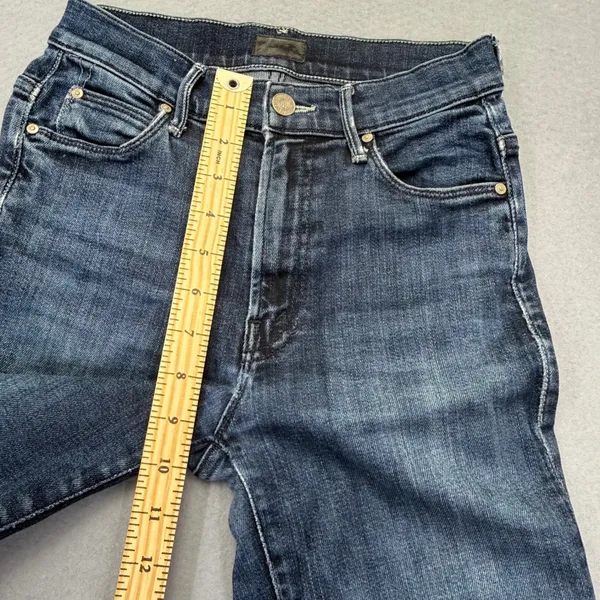 MOTHER Womens‎ Dark Wash Blue Slim Straight Leg Denim Jeans Size 25 Made in USA - Image 8