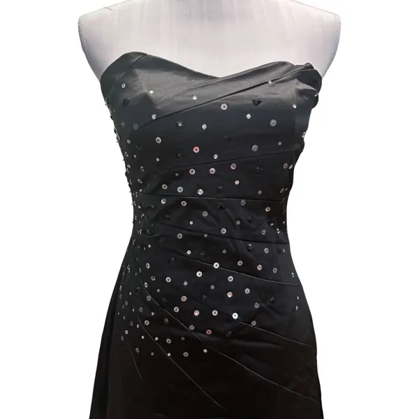 Jane Norman Black Sequined Prom Homecoming Dress Size 12 - Image 2