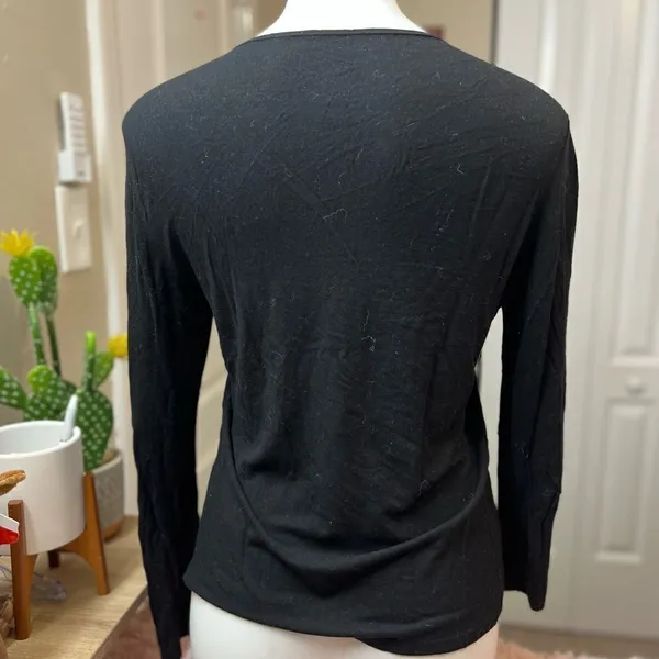Long sleeve blouse Black Size M - Image 3