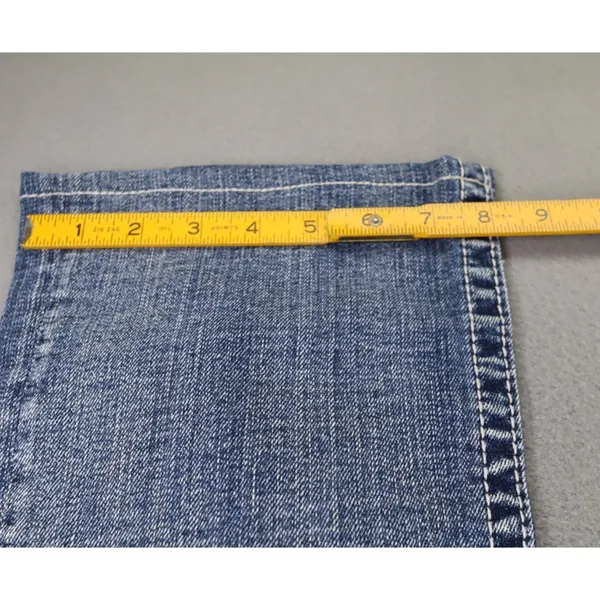 Miss‎ Me Womens Mid Rise Boot Jeans 29x28.5 Rhinestone Embroidery Denim Cross - Image 11