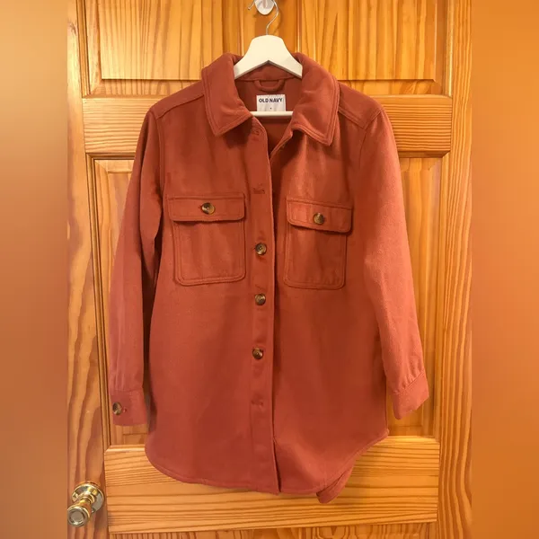 Old Navy Size Small Rust Red Shacket Jacket New With Tags - Image 7