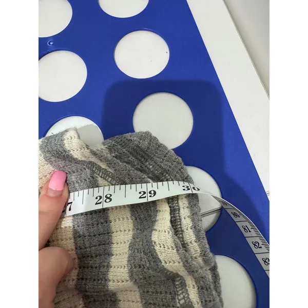 Free People Y2K Striped Thermal‎ Hoodie Small Earthy Nautical Boho Indie Breton - Image 5