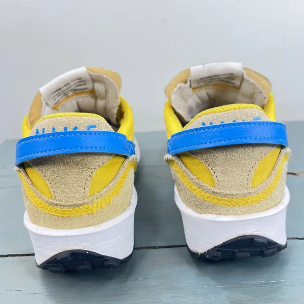 Nike Waffle One Yellow Blue Suede Mesh Sneakers DH9523-700 Womens 6.5 - Image 5