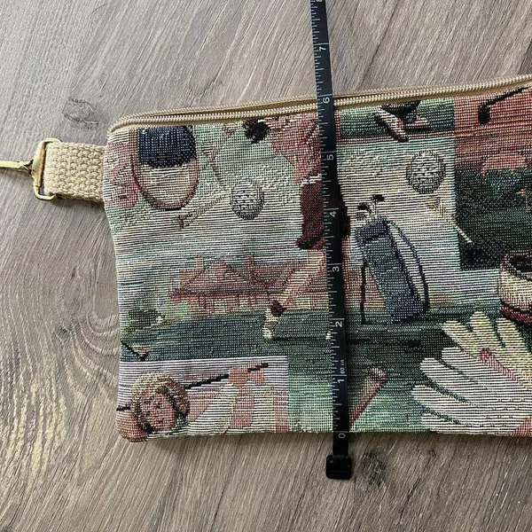 Vintage Woven Knitted Golf Golfer Carry All Change Purse Wallet Clutch One Size - Image 7