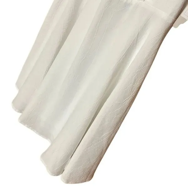 Big Waterblue Sky White Mini V-Neck Textured Dress Small NEW Marilyn Monroe #779 - Image 5
