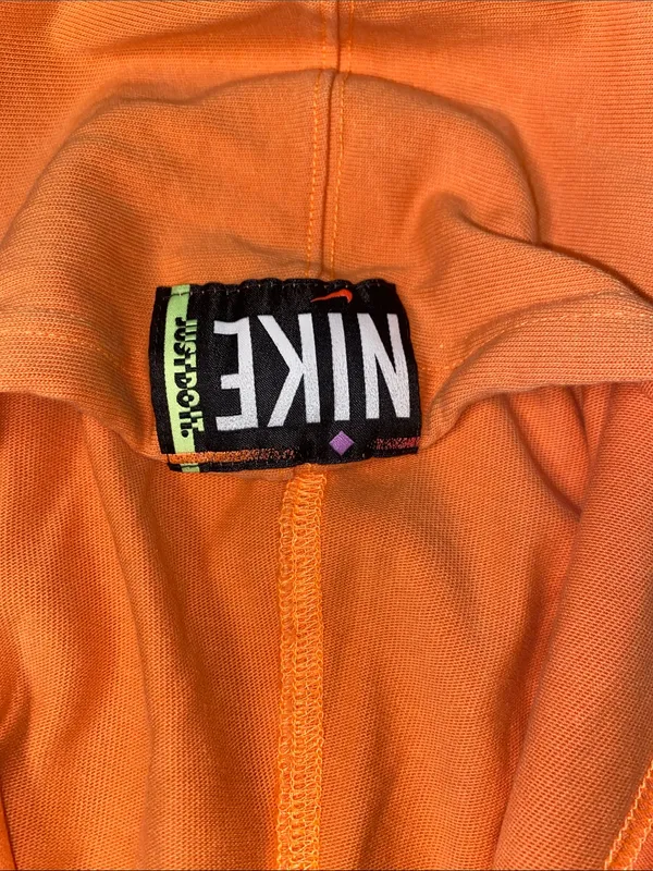 Vintage Nike Swoosh oversized Orange Hooded Pullover - Image 3