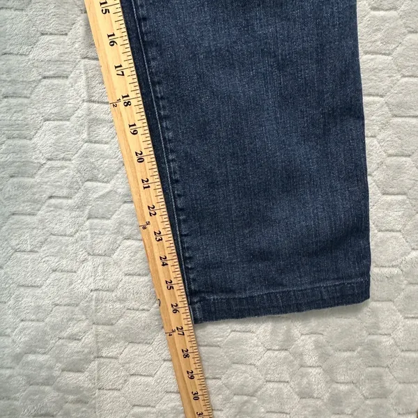 St John Sport Women Blue High Rise Wide Leg Jeans 8 Made in USA Normcore Preppy - Image 8