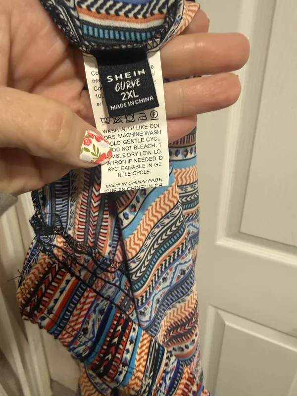 SHEIN Plus Size Boho Shorts 2XL - Image 3